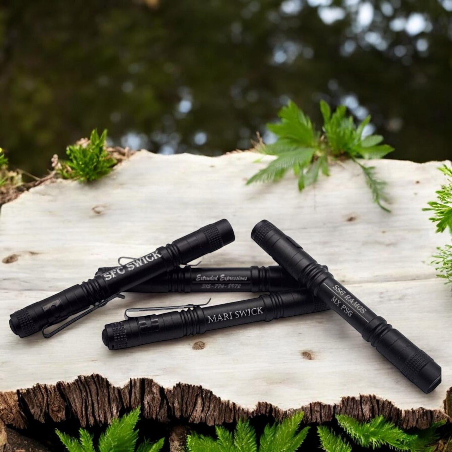Personalized LED Flashlight - Pen Size - Custom Handyman Gift, Ideal for Dad, Grandpa, Groomsmen, Military, Gift for him Stocking Stuffer