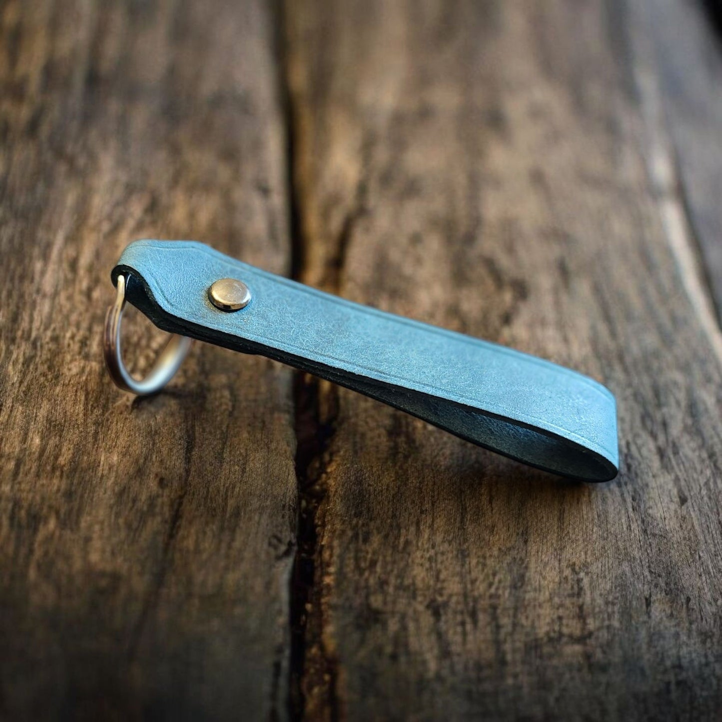 Custom Leather Keychain – Personalized Name Key Fob