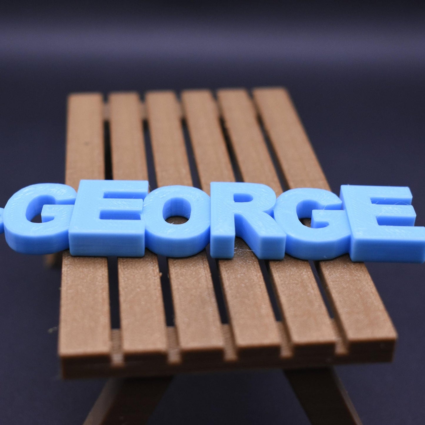 Backpack Name Tag and keychain, personalized 3D Printed and easy to read with block letters.