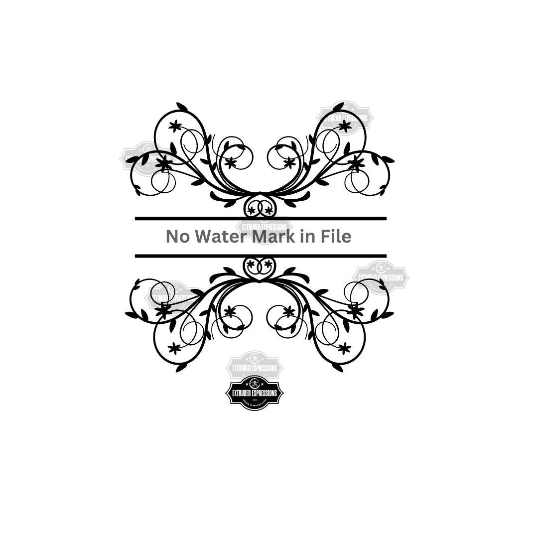 Flourish Frame SVG Clipart for Engraving and Cutting - Perfect for Wedding Invitations, Slate Coasters, Signs, and more - Digital Download