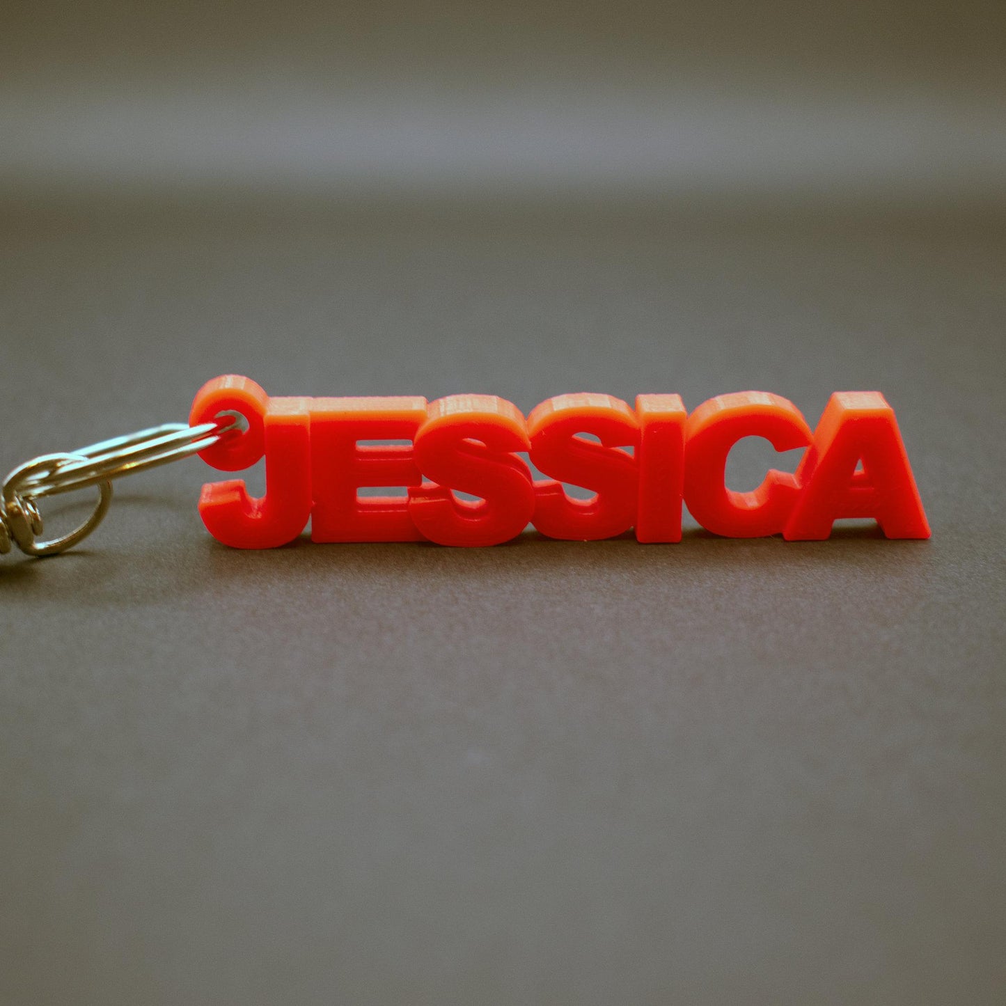 Backpack Name Tag and keychain, personalized 3D Printed and easy to read with block letters.