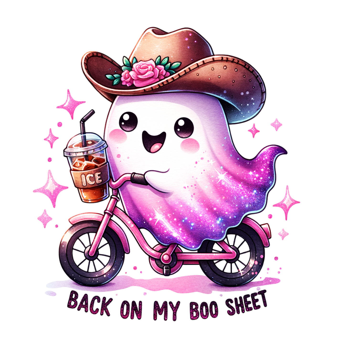 Back on My Boo Sheet β Waterproof Ghost Sticker