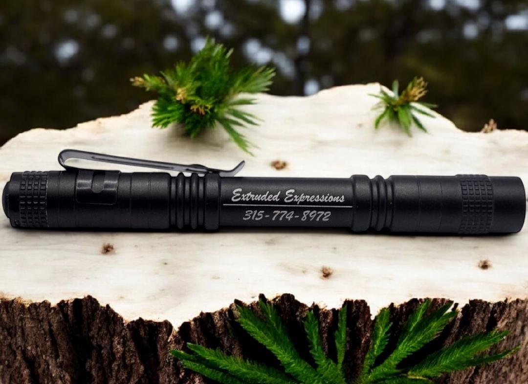 Personalized LED Flashlight - Pen Size - Custom Handyman Gift, Ideal for Dad, Grandpa, Groomsmen, Military, Gift for him Stocking Stuffer