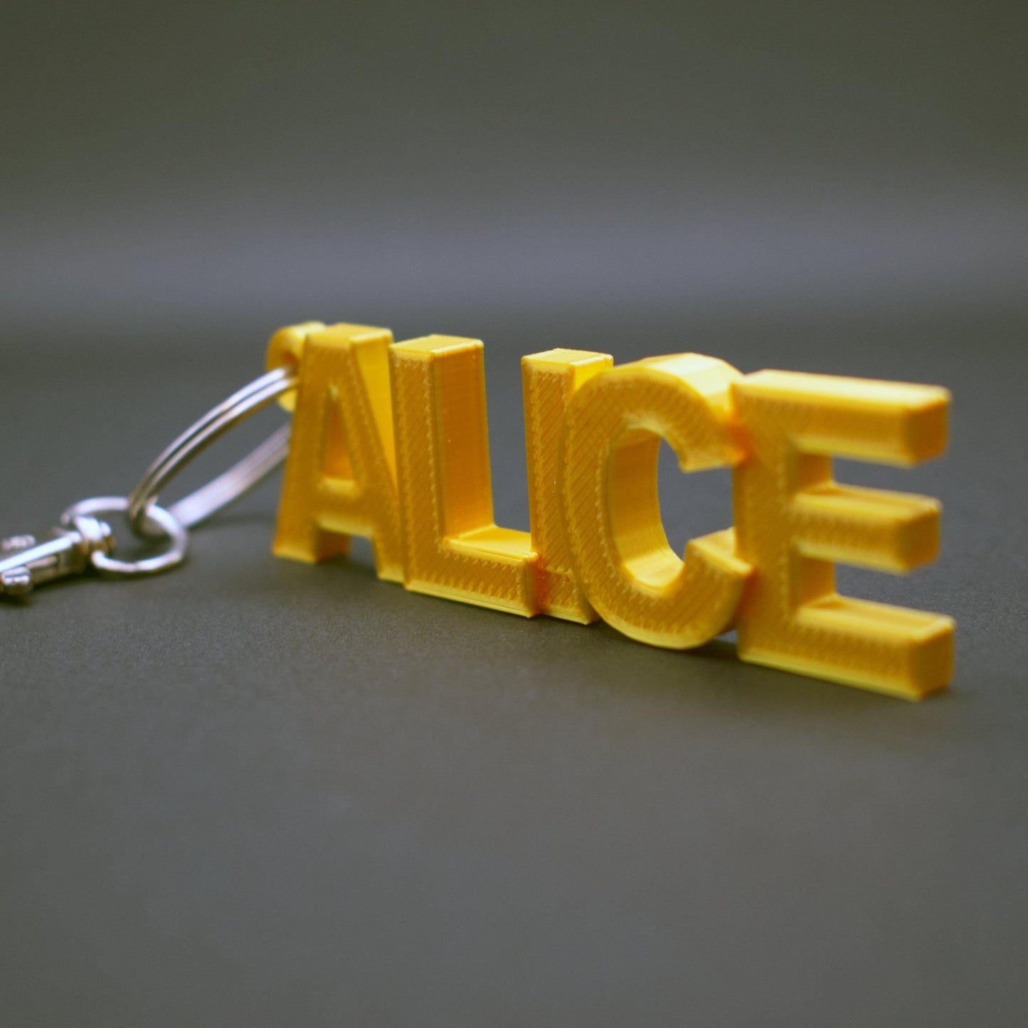 Backpack Name Tag and keychain, personalized 3D Printed and easy to read with block letters.