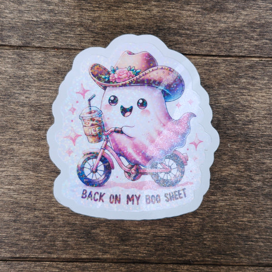 Back on My Boo Sheet – Waterproof Ghost Sticker