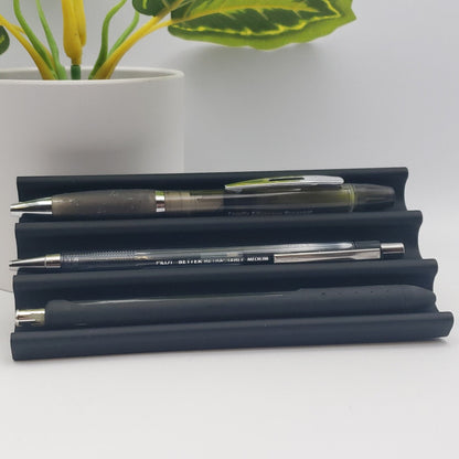 Modern 3 Pen Display, Sleek Desk Organizer for Pens, Contemporary Office Decor, Minimalist Pen Stand to showcase your elegant pens.