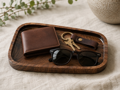 Handmade Walnut Valet Tray – EDC Organizer