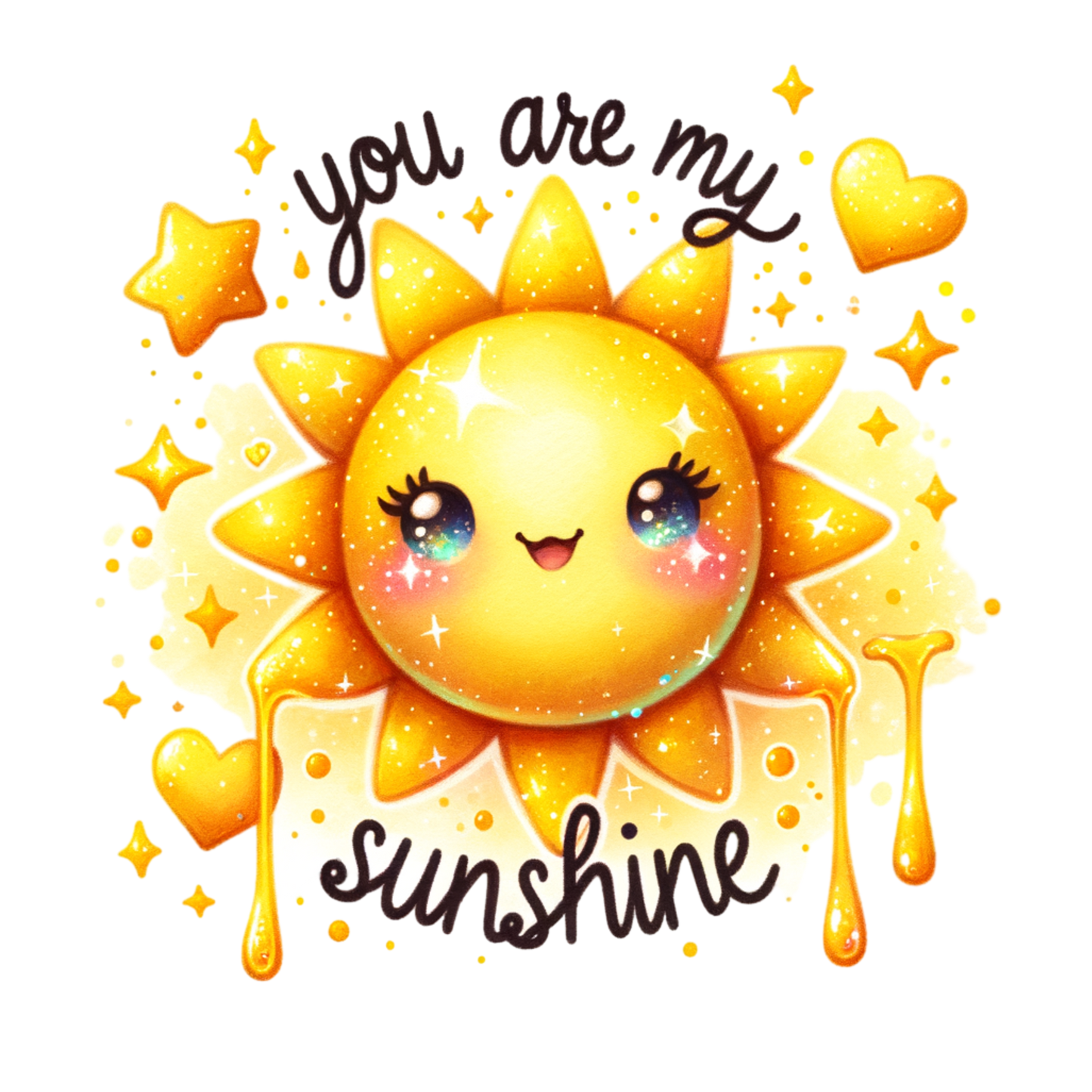 🌞 You Are My Sunshine – Holographic Kiss Cut Sticker