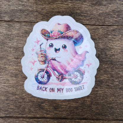 Back on My Boo Sheet – Waterproof Ghost Sticker