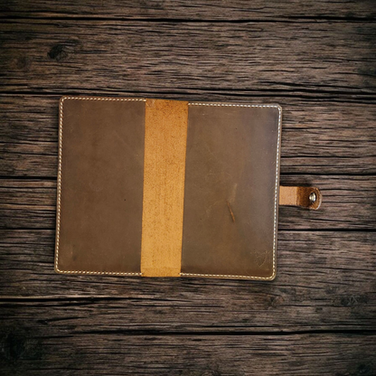 The Ember Lorebinder Notebook Cover - Handcrafted A5 Leather Notebook Cover – Journal Sleeve with Snap Closure